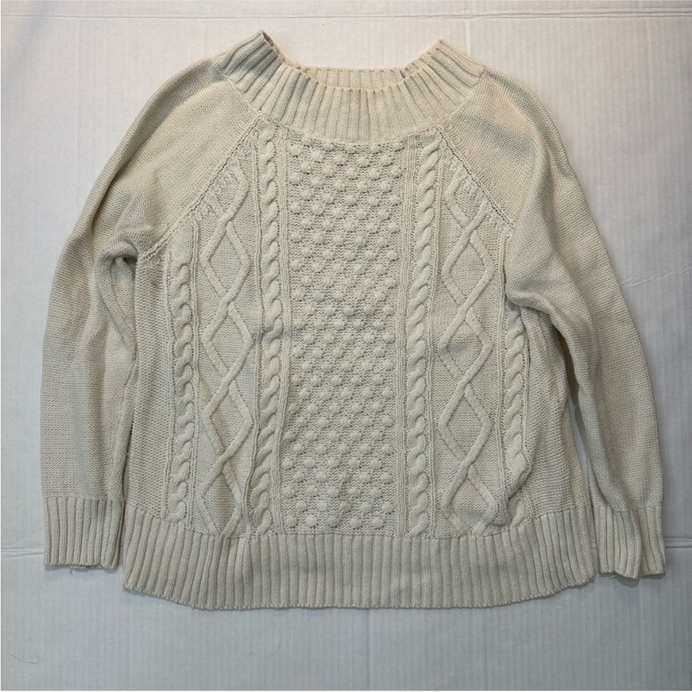 Chaps - Women’s Ivory Cable Knit Sweater - Size Large